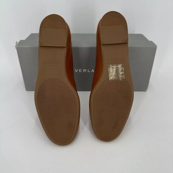 Everlane The Italian Leather Day Glove Flats in Toasted Almond 7 Women's NIB - Picture 6 of 6
